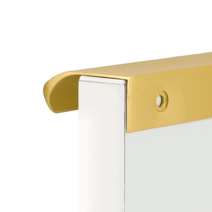 Brushed Brass Edge Finger Pulls Cabinet Handles