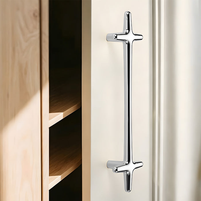 Modern Bright Silver Zinc Alloy Cabinet Pulls and Handles