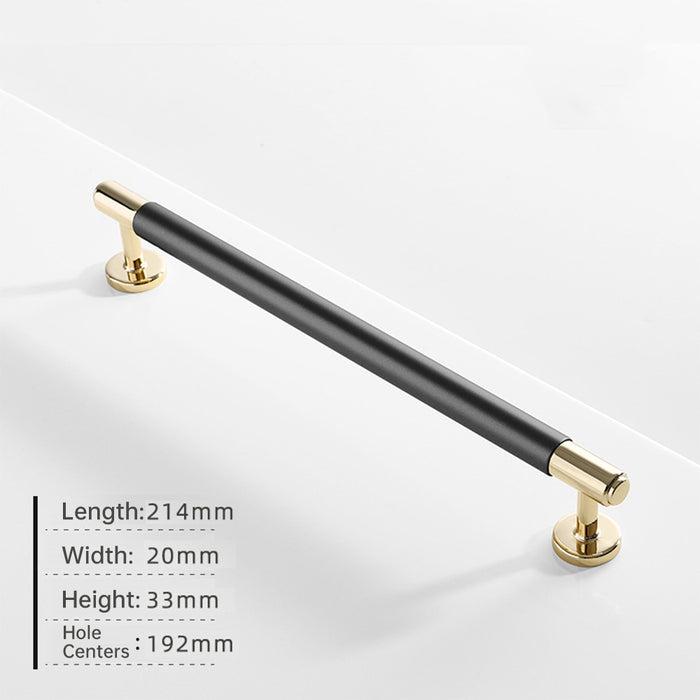 Aluminum Alloy Gold Two-Color Splicing Kitchen Cabinet Handles