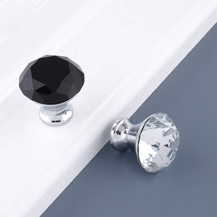 Luxury Crystal Drawer Pulls and Chrome Silver Cupboard Handles