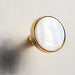 Decorative Natural Shell Cabinet Knobs with Solid Zinc Alloy Base