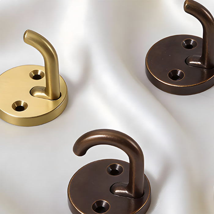 Modern Solid Brass Round Towel & Coat Hooks