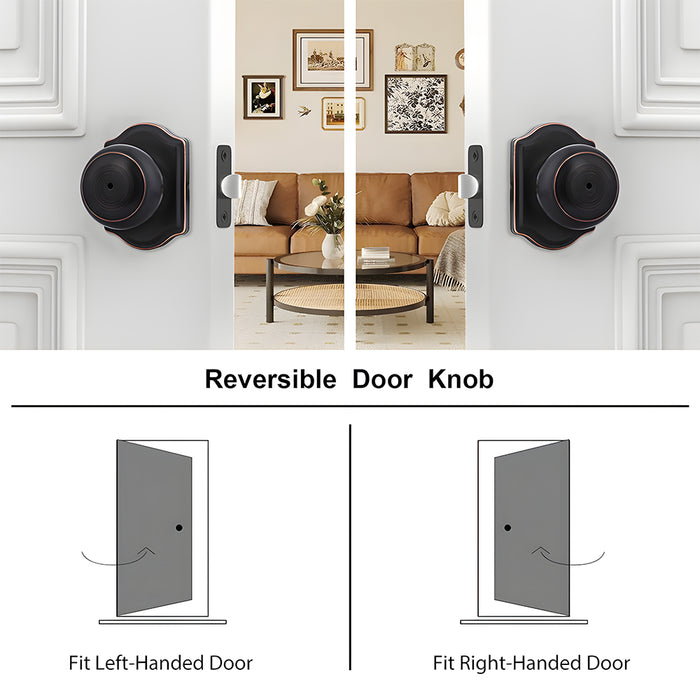 ‎Stainless Steel Interior Door Privacy & Passage Door Knob