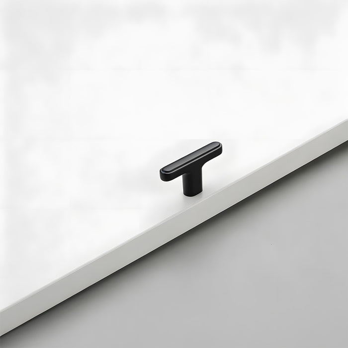Modern Zinc Alloy T Bar Knobs & Grooved Bar Cabinet Pulls
