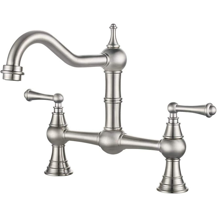 Solid Brass 2 Hole Kitchen Sink With Faucet