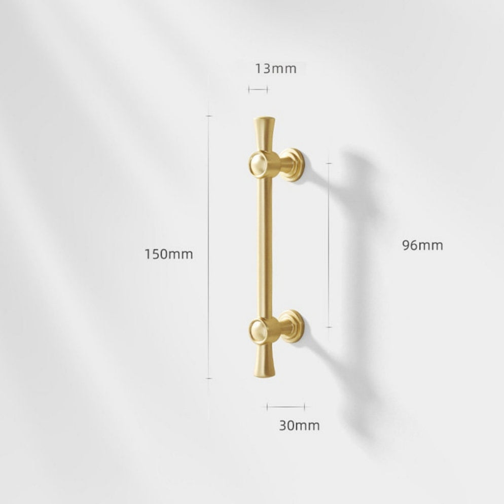 Goldenwarm 18-Pack Brushed Brass Drawer Handles - 3-3/4 Inch Cabinet Pulls, 96mm Hole Centers