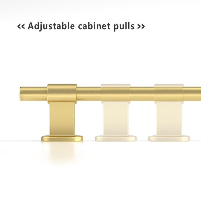 Adjustable Cabinet Pulls Round Bar Drawer Pulls for Kitchen