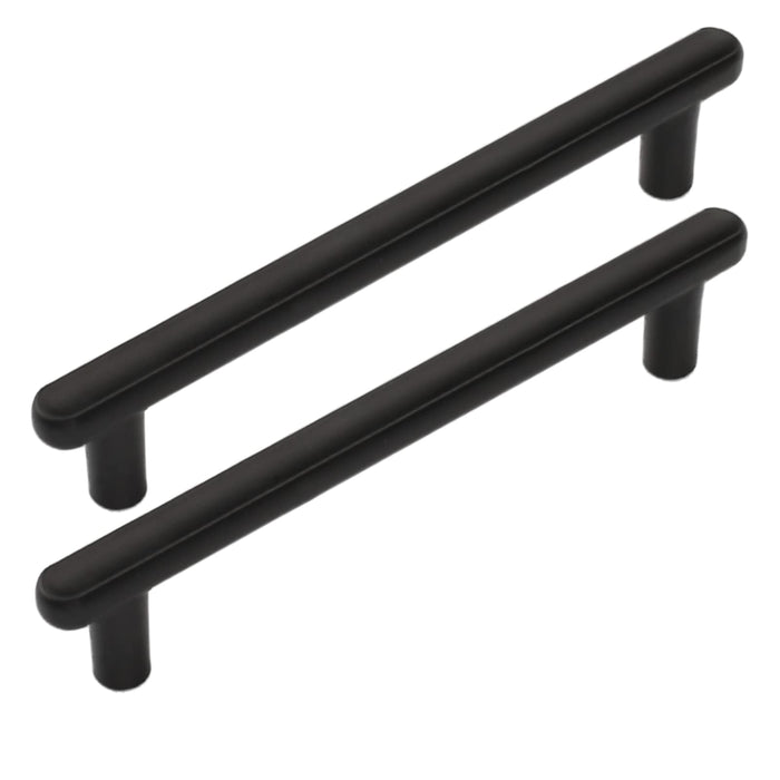 128mm Hole Centers Matte Black Drawer Pulls for Cabinets