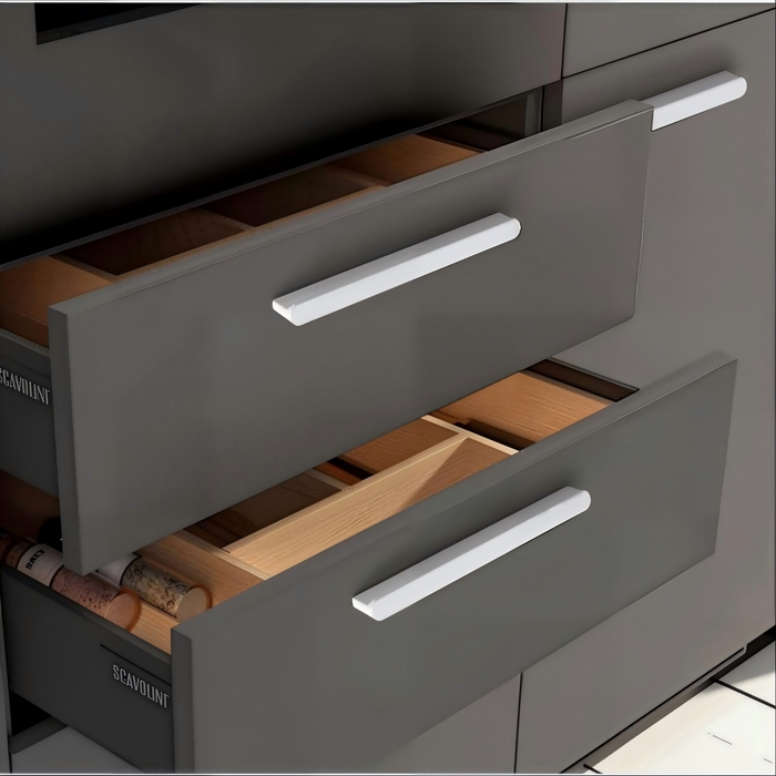 Modern T-shaped Rounded Corner Long Cabinet Handles