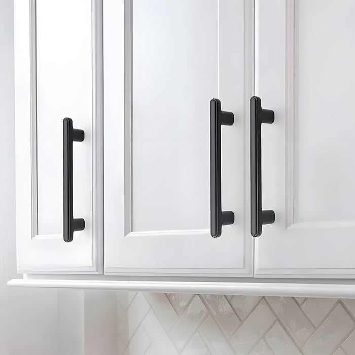 Modern Zinc Alloy T Bar Knobs & Grooved Bar Cabinet Pulls