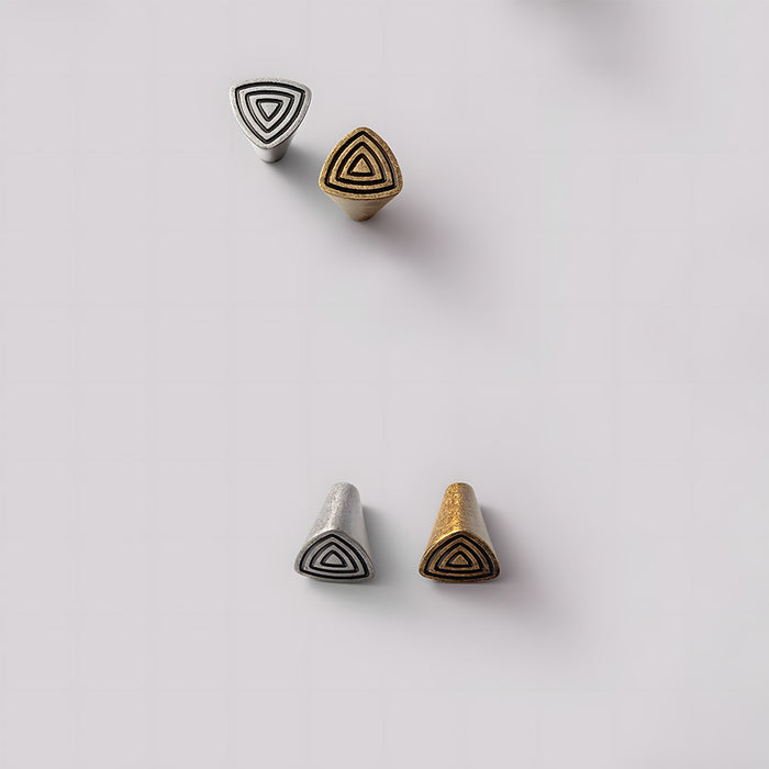 Vintage Geometric Triangle Cabinet Knobs
