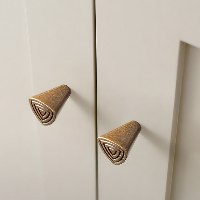 Vintage Geometric Triangle Cabinet Knobs