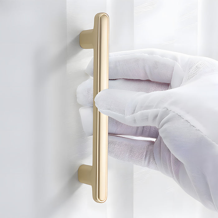 Modern Zinc Alloy T Bar Knobs & Grooved Bar Cabinet Pulls