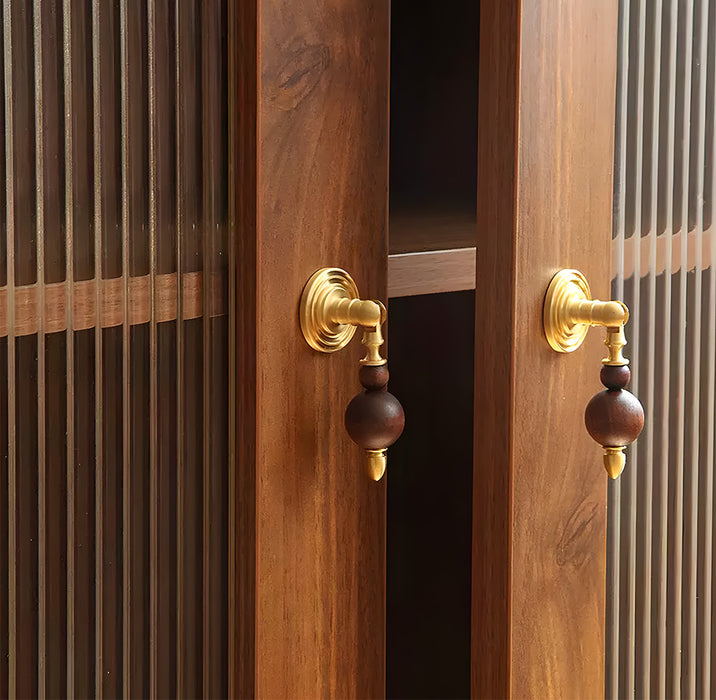 Solid Brass & Natural Stone Drop Pendant Cabinet Knobs
