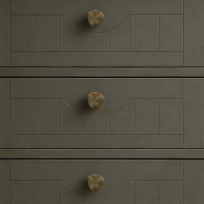 Organic Round Textured Zinc Alloy Cabinet Knobs