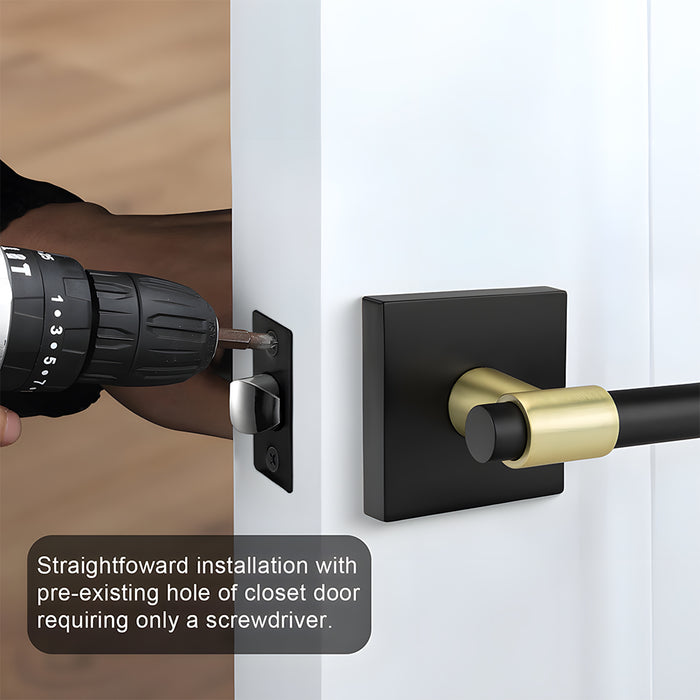 Zinc Alloy Black Gold Interior Door Handle Heavy Duty Door Lever