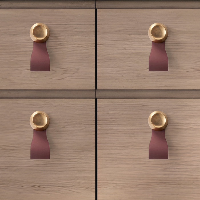 Goldenwarm Leather Cabinet Knobs for Kitchen Cupboard Goldenwarm Leather Cabinet Knobs for Kitchen Cupboard
