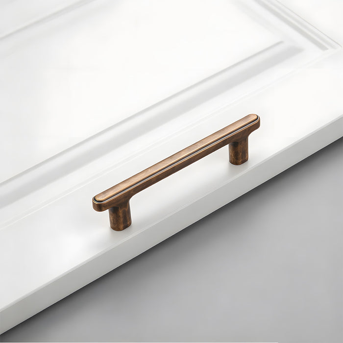 Modern Zinc Alloy T Bar Knobs & Grooved Bar Cabinet Pulls