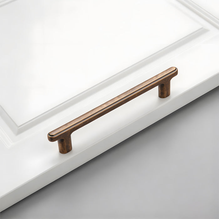 Modern Zinc Alloy T Bar Knobs & Grooved Bar Cabinet Pulls