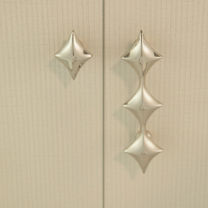 Vintage Antique Bronze Solid Brass Star Kitchen Handles & Knobs
