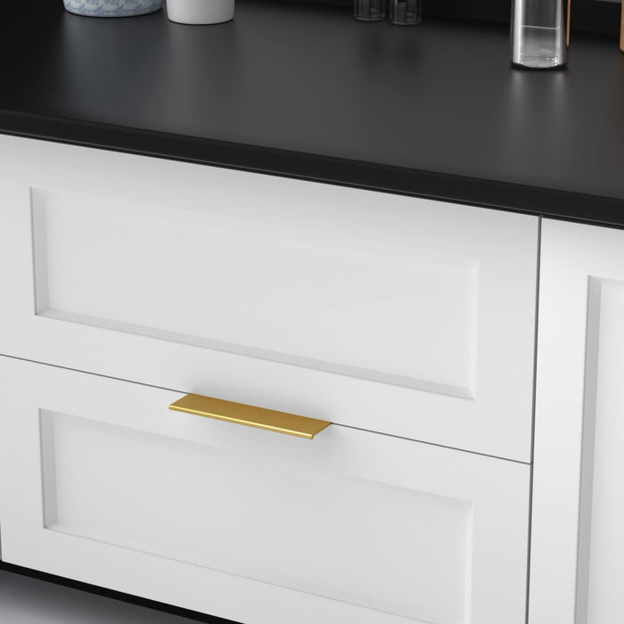 Gold Finger Pulls Modern Dresser Handles Kitchen Cabinet Hardware