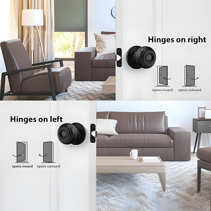 Keyless Round Dummy Passage Privacy Interior Door Knobs