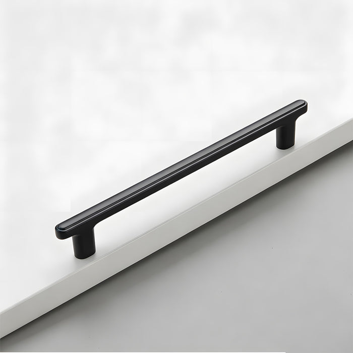 Modern Zinc Alloy T Bar Knobs & Grooved Bar Cabinet Pulls