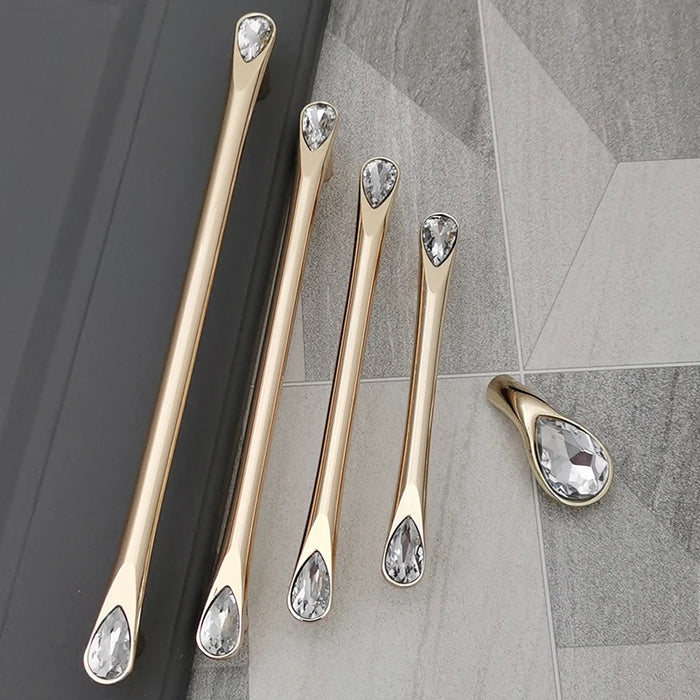 Luxury Crystal Glass Cabinet Handles