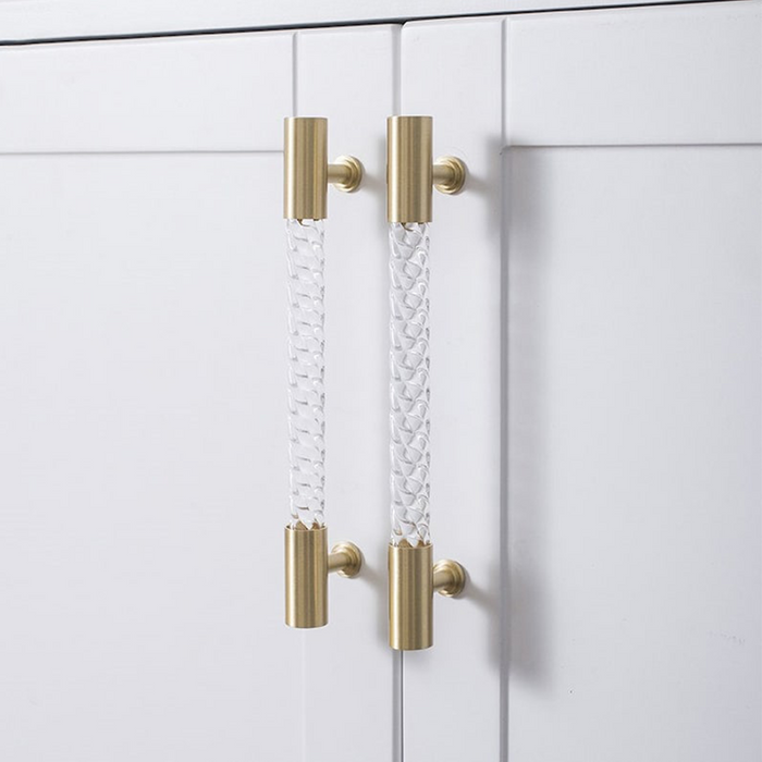 Transparent Acrylic Cabinet Pull T Bar Handles Drawer Dresser Handles