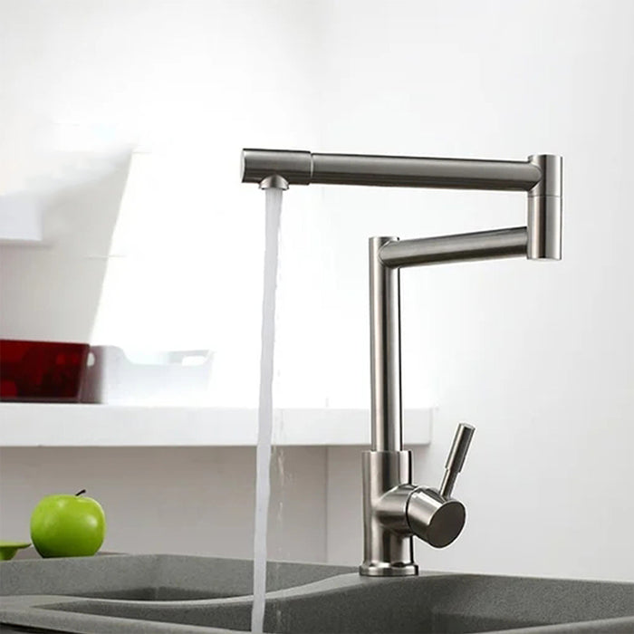 Stainless Steel Deck Mounted Folding Stretchable Kitchen Faucets