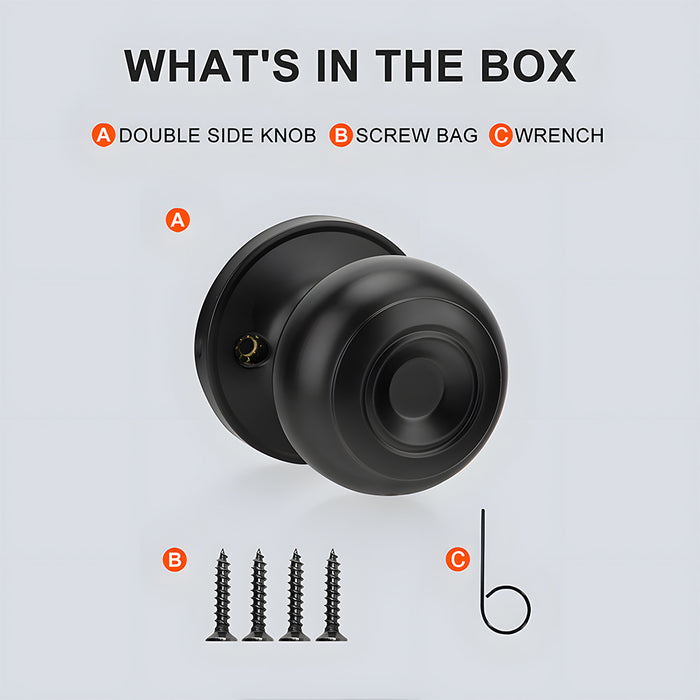 Keyless Round Dummy Passage Privacy Interior Door Knobs