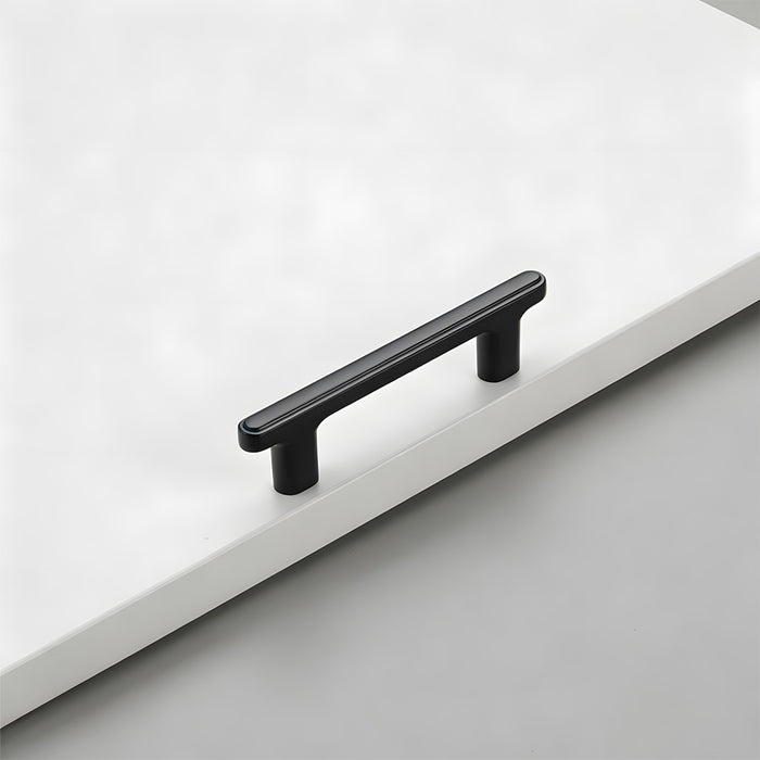 Modern Zinc Alloy T Bar Knobs & Grooved Bar Cabinet Pulls