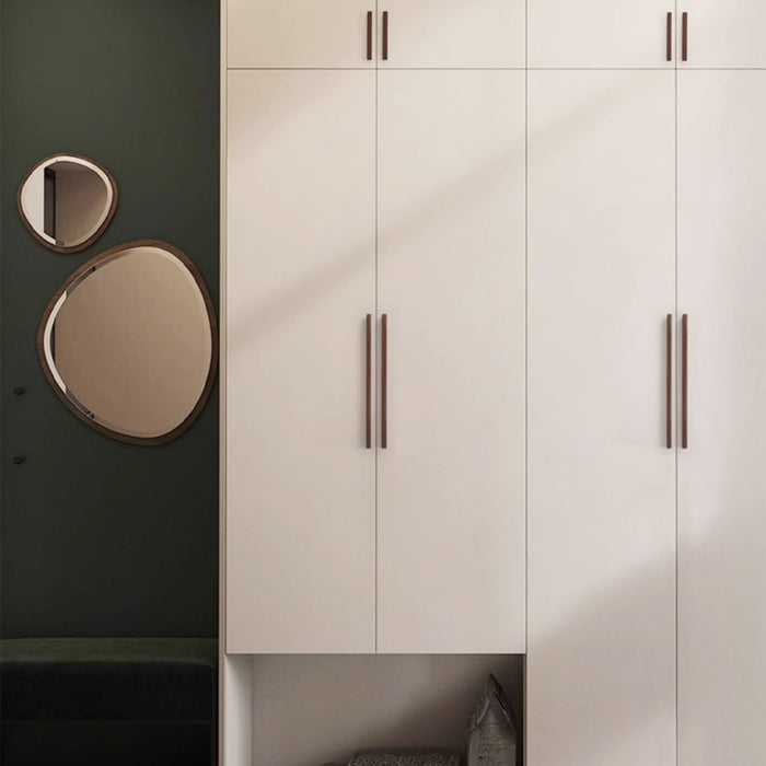 Nordic Walnut Texture Handle Wardrobe Cupboard Door Kitchen Cabinet Handles