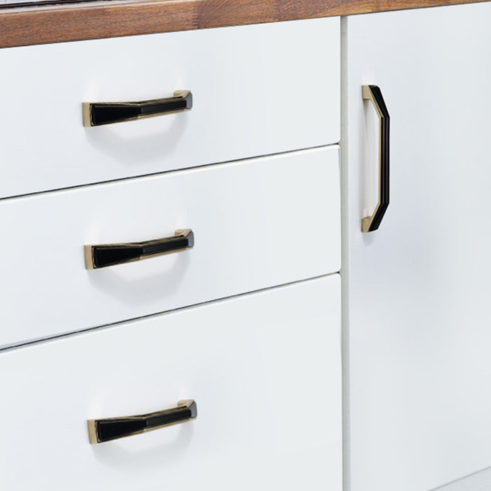 Modern Simple Wardrobe Handle Zinc Alloy Gold&Black Cabinet Pulls