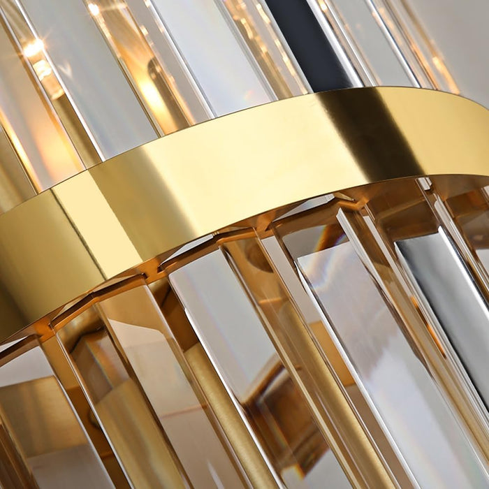 Decorative Ribbed Glass Wall Sconce for Bedroom
