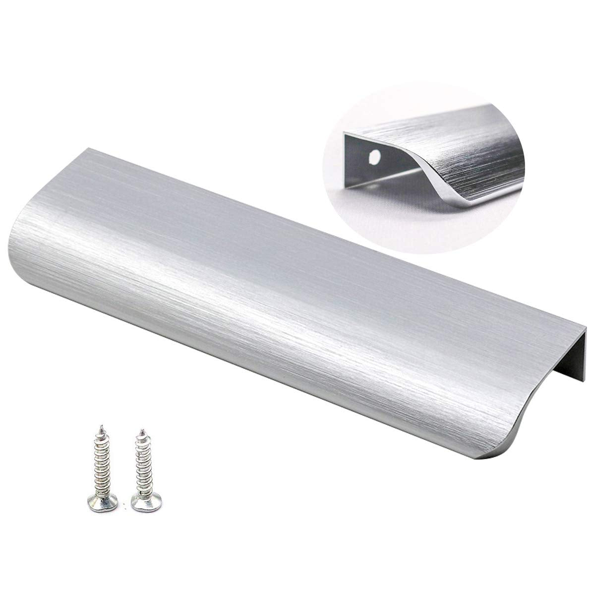 File Finger Pull Goldenwarm Brushed Nickel Edge Pulls Cabinet Door Finger Pulls