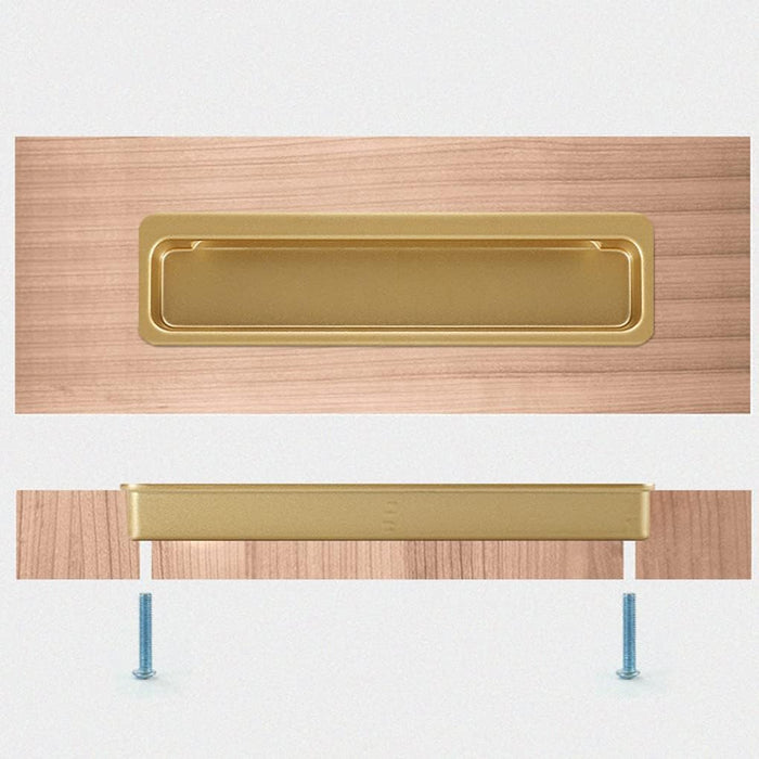 Modern Slotted Recessed Concealed Sliding Door Cabinet Handles