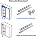 LONTAN 4 Pairs 12 Inch Heavy Duty Soft Close Drawer Slides - 100LB Load Capacity Full Extension Drawer Glides Side Mount Ball Bearing Dresser Cabinet Rails with Screws