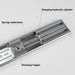 LONTAN 16 inch Heavy Duty Soft Close Drawer Slides 1 Pair 3 Fold Full Extension Ball Bearing Drawer Glides Side Mount Cabinet Rails with Rear Mounting Brackets 100lb Capacity