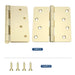 Matte Copper 4 Inch 8 Holes Oil Rubbed 1/4"Round Corner Residential Door Hinges