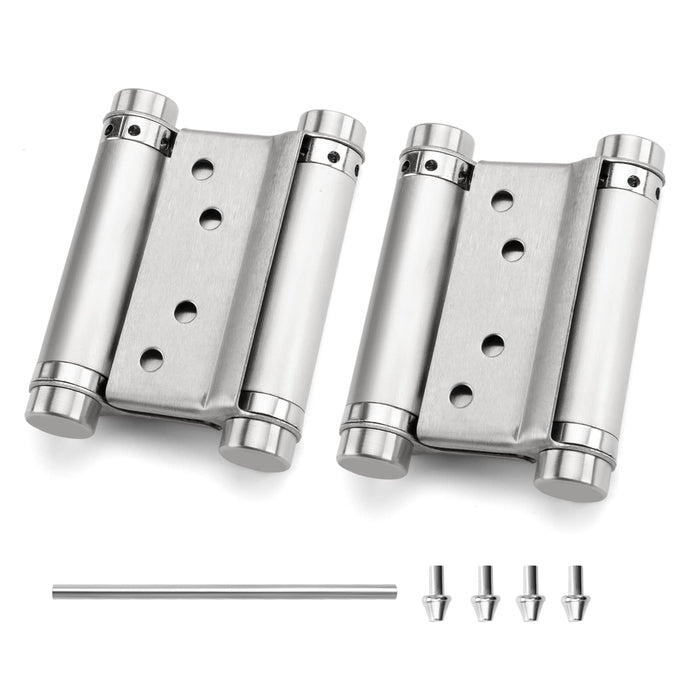 3" Stainless Steel Cafe Saloon Door Swing Self Closing Double Action Spring Hinge