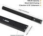 LONTAN 1 Pair Soft Close Drawer Slides 12 Inch Black Side Mount Heavy Duty Drawer Glides 9.76" Extension 3 FOLD Ball Bearing Cabinet Rails 100 LB Capacity