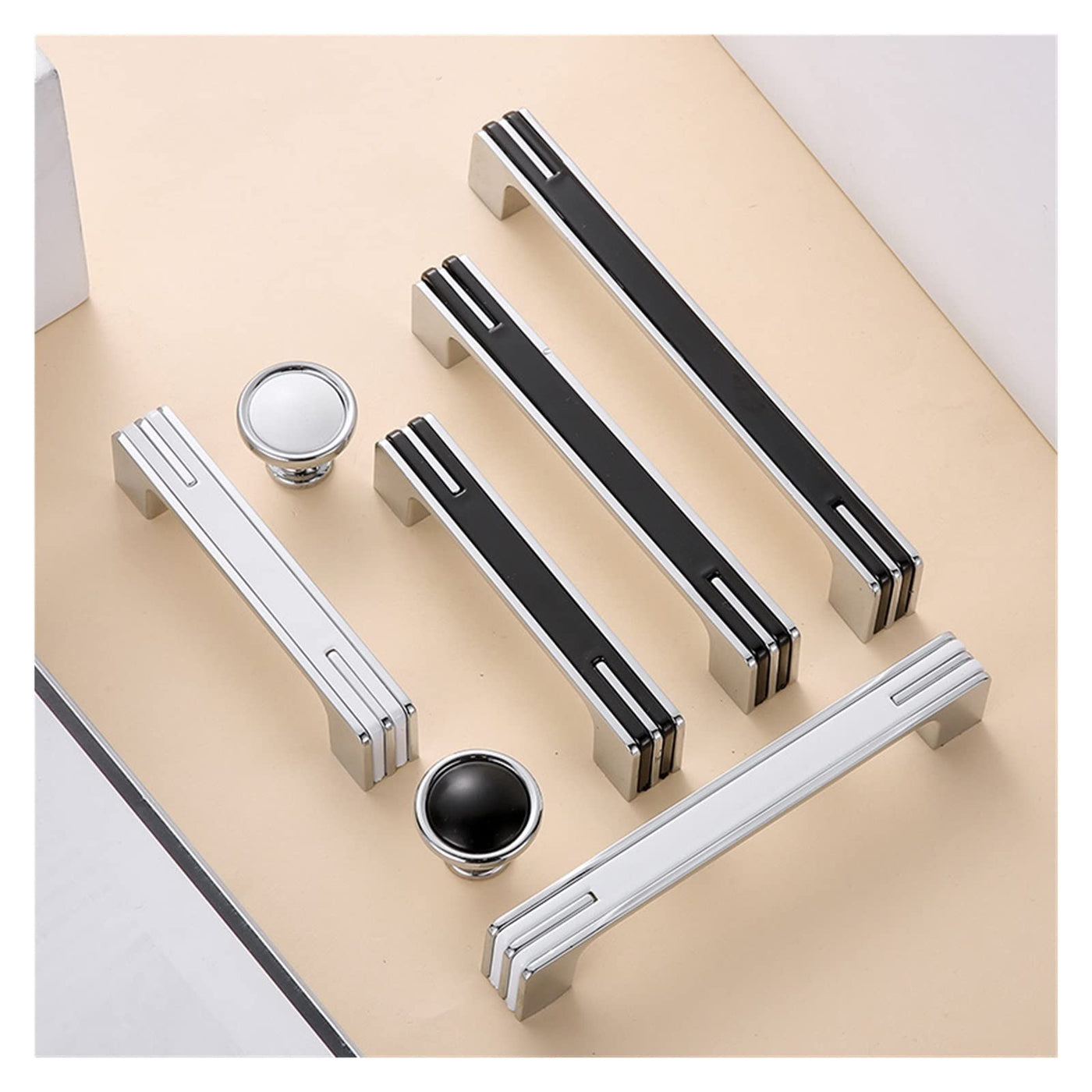 Goldenwarm Cabinet Pulls Modern Unique Chrome Kitchen Cabinet Handles