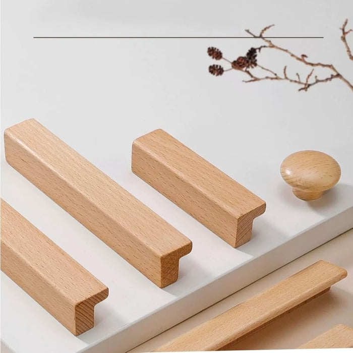 Natural Wood Lucky 7 Cabinet Handles