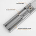 LONTAN 1 Pair Soft Close Drawer Slides 14 Inch Kitchen Drawer Slides - Ball Bearing 3 Fold 12.4" Extension Heavy Duty Drawer Slides, 100LB Capacity