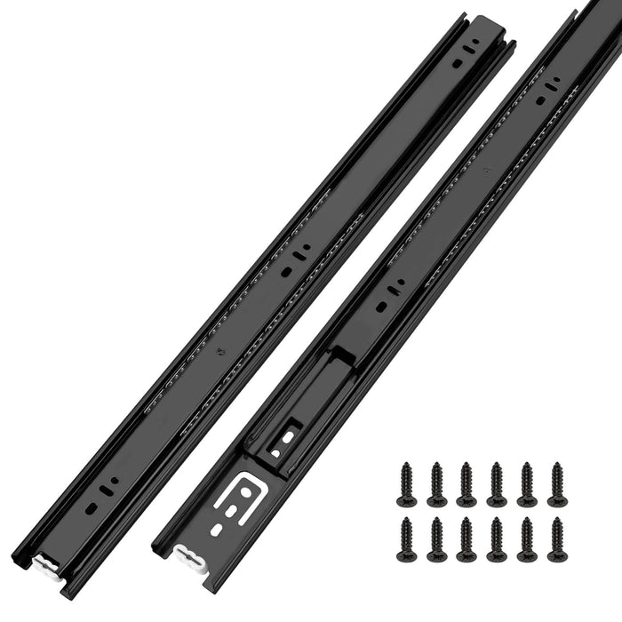 LONTAN Soft Close Drawer Slides 12 Inch 5 Pairs Heavy Duty Ball Bearing Dresser Drawer Glides 9.76" Extension Side Mount Kitchen Cabinet Rails 100lb Capacity