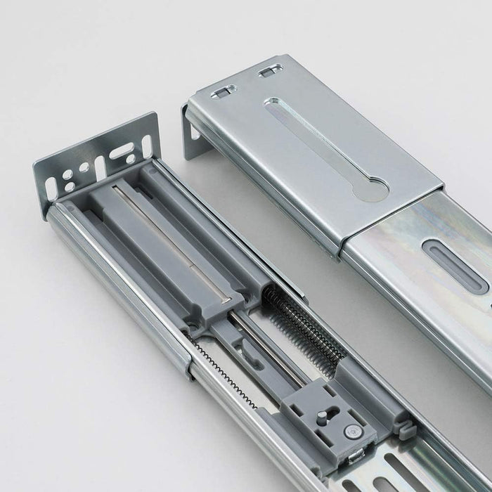 LONTAN 16 inch Heavy Duty Soft Close Drawer Slides 1 Pair 3 Fold Full Extension Ball Bearing Drawer Glides Side Mount Cabinet Rails with Rear Mounting Brackets 100lb Capacity