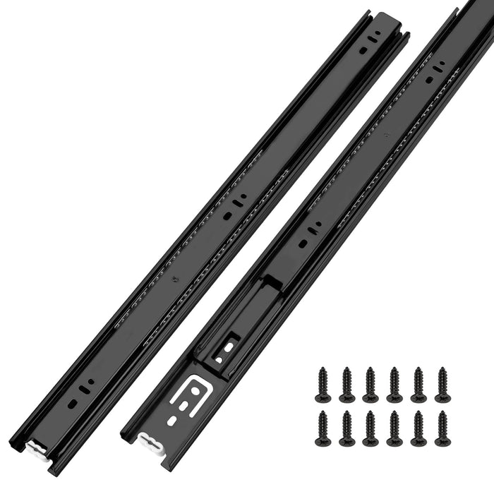LONTAN Soft Close Drawer Slides 12 Inch 5 Pairs Heavy Duty Ball Bearing Dresser Drawer Glides 9.76" Extension Side Mount Kitchen Cabinet Rails 100lb Capacity