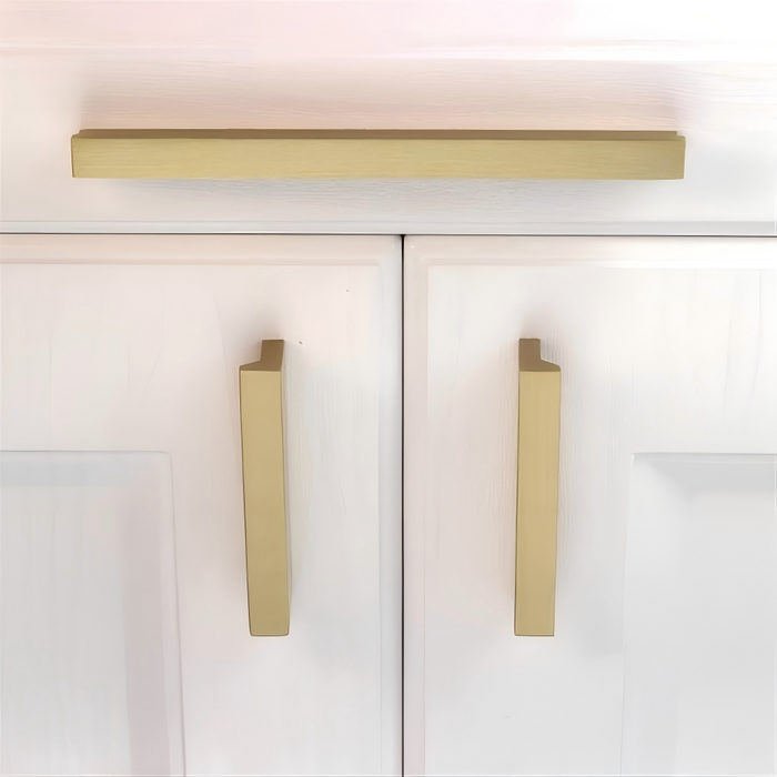 Modern Solid Brass L Type Cupboard Handles