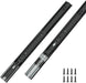 LONTAN 1 Pair Soft Close Drawer Slides 12 Inch Black Side Mount Heavy Duty Drawer Glides 9.76" Extension 3 FOLD Ball Bearing Cabinet Rails 100 LB Capacity